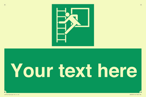 Custom Emergency Escape Ladder Sign